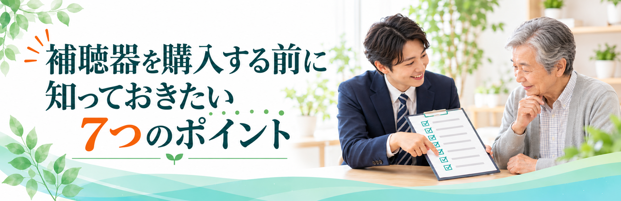 補聴器を購入する前に知っておきたい７つのポイント